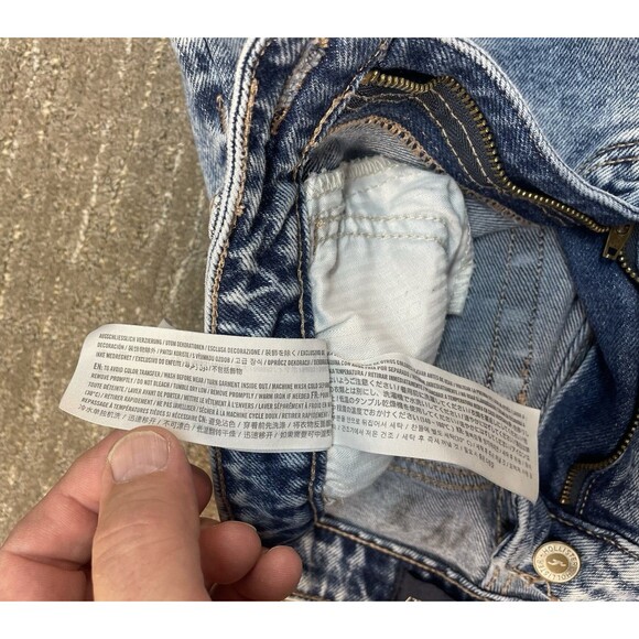 Hollister 0R W 24 L 27 Women’s Jeans Distressed Patchwork Ultra, High-Rise Mom - Picture 8 of 12